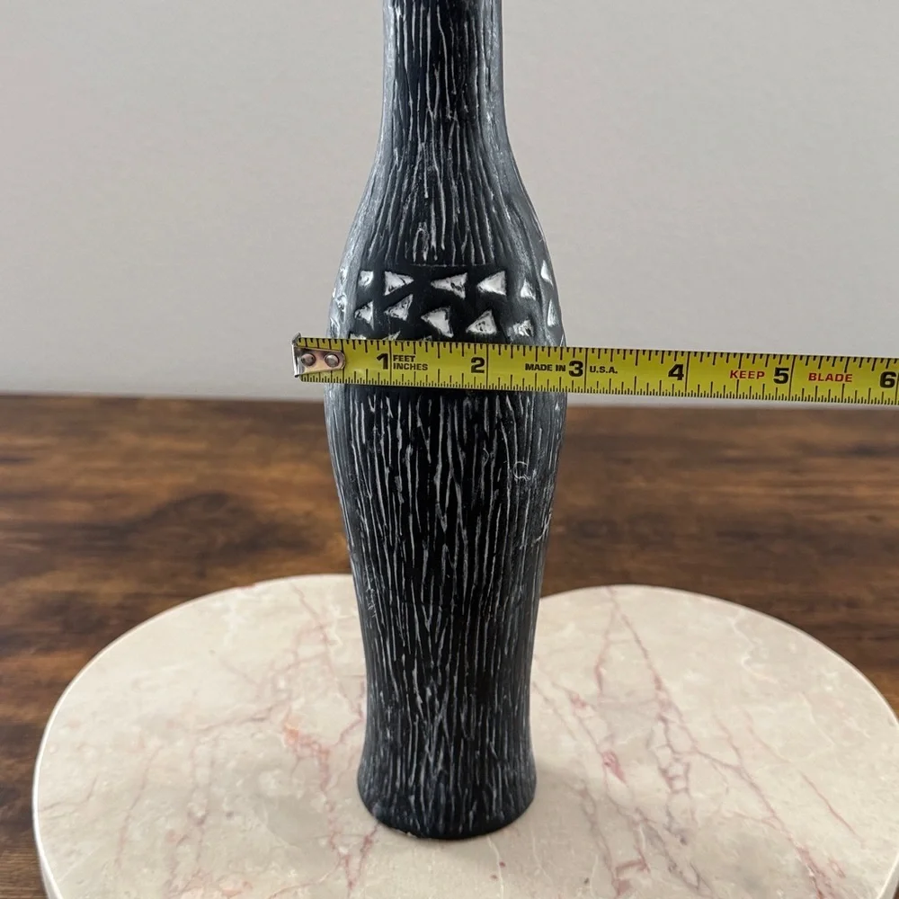 Black and White Textured Vase
